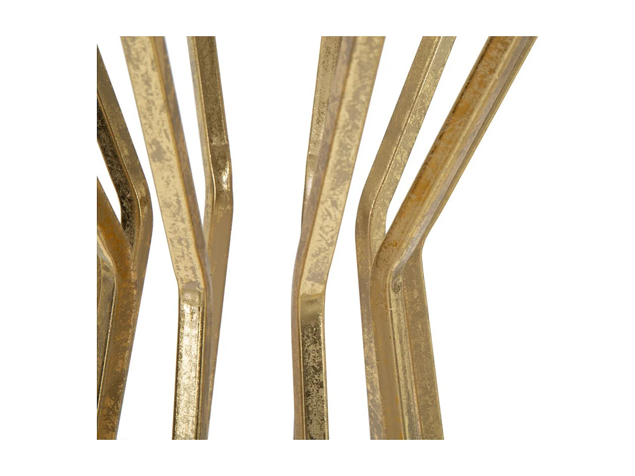 Table à Manger MF580, Or, 38x38x100 cm, Seven Design