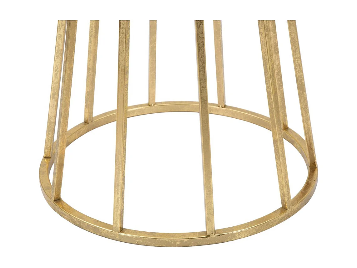 Table à Manger MF580, Or, 38x38x100 cm, Seven Design