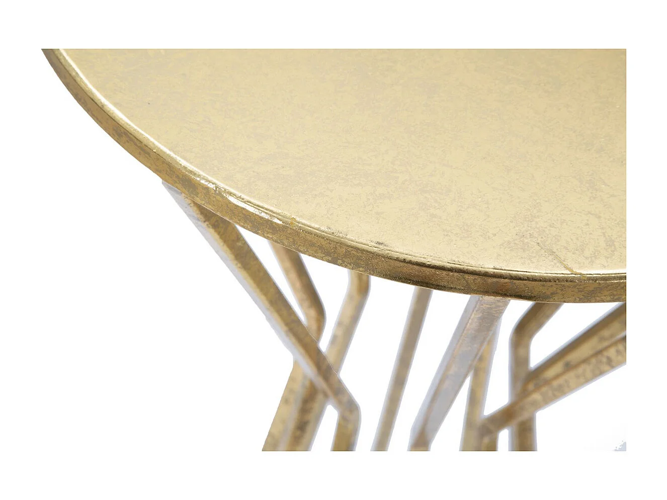 Table à Manger MF580, Or, 38x38x100 cm, Seven Design