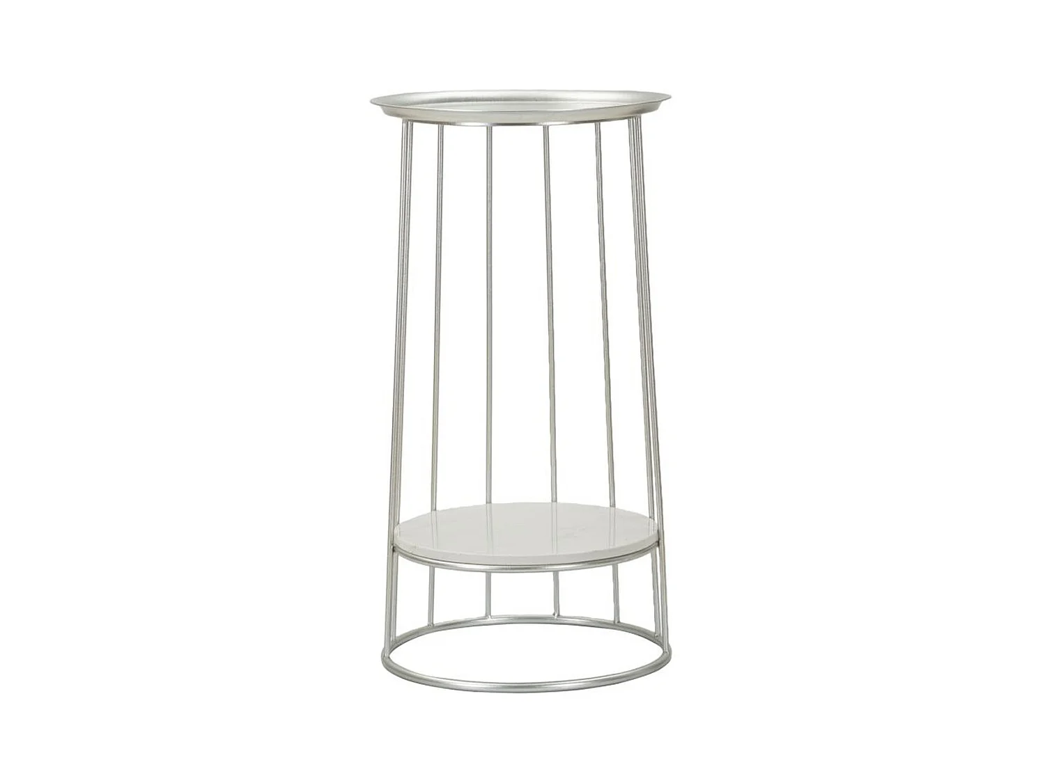 Stolik MF583, Srebrny, 40x40x76 cm, Epikasa