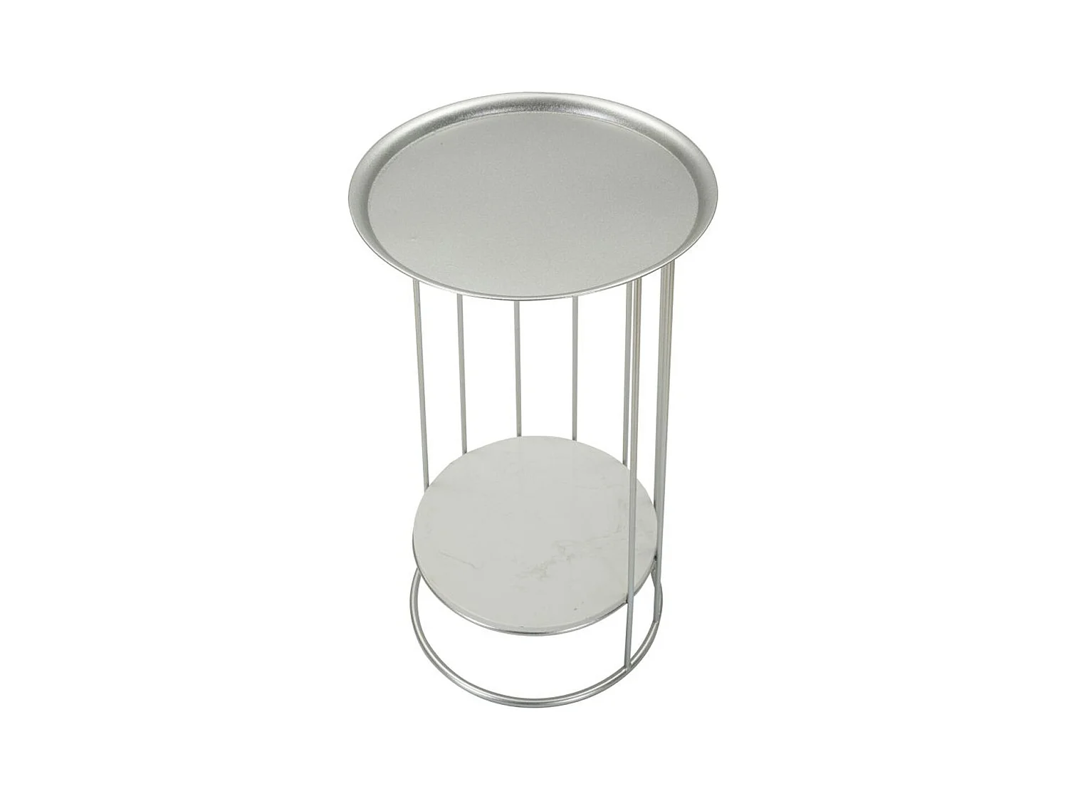 Stolik MF583, Srebrny, 40x40x76 cm, Epikasa