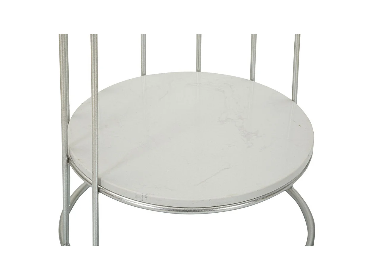 Stolik MF583, Srebrny, 40x40x76 cm, Epikasa