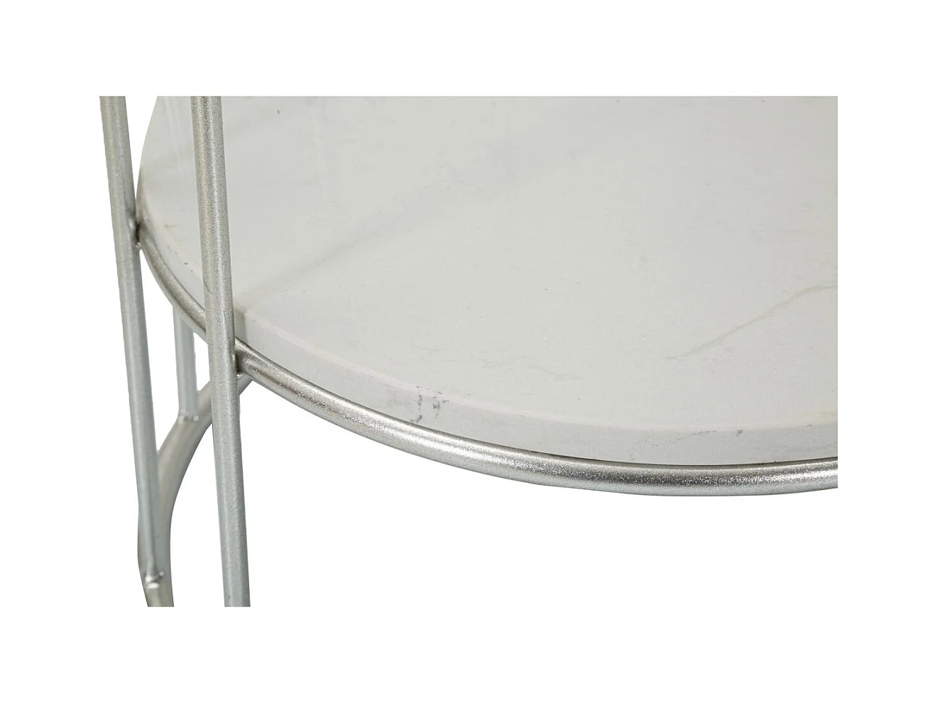 Stolik MF583, Srebrny, 40x40x76 cm, Epikasa