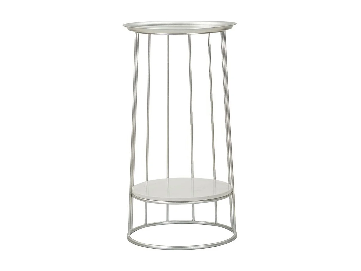 Stolik Kawowy MF583, Srebrny, 40x40x76 cm, Seven Design