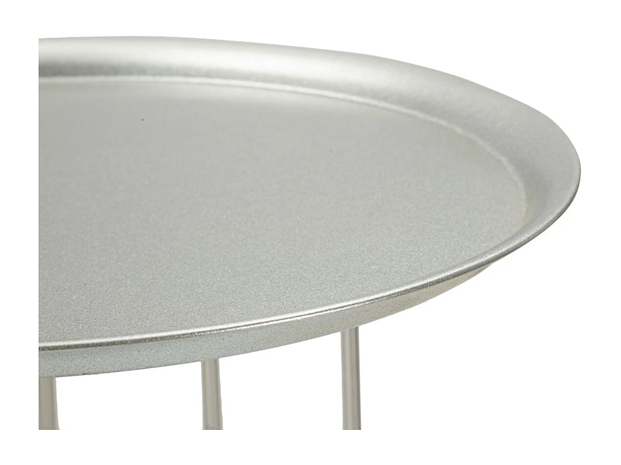 Stolik Kawowy MF583, Srebrny, 40x40x76 cm, Seven Design