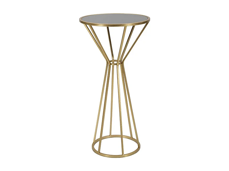 Table à Manger MF592, Or, 40x40x80 cm, Epikasa