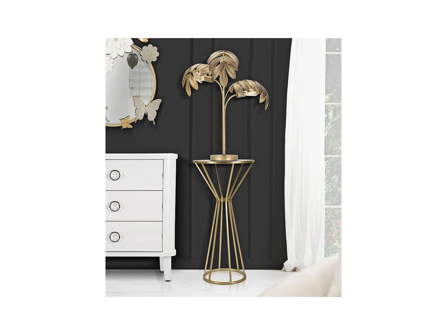 Tafel MF592, Goud, 40x40x80 cm, Epikasa