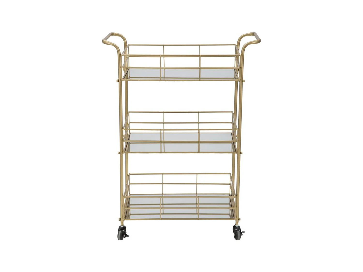 Carrinho MF4, Ouro, 60x30,5x80 cm, Epikasa