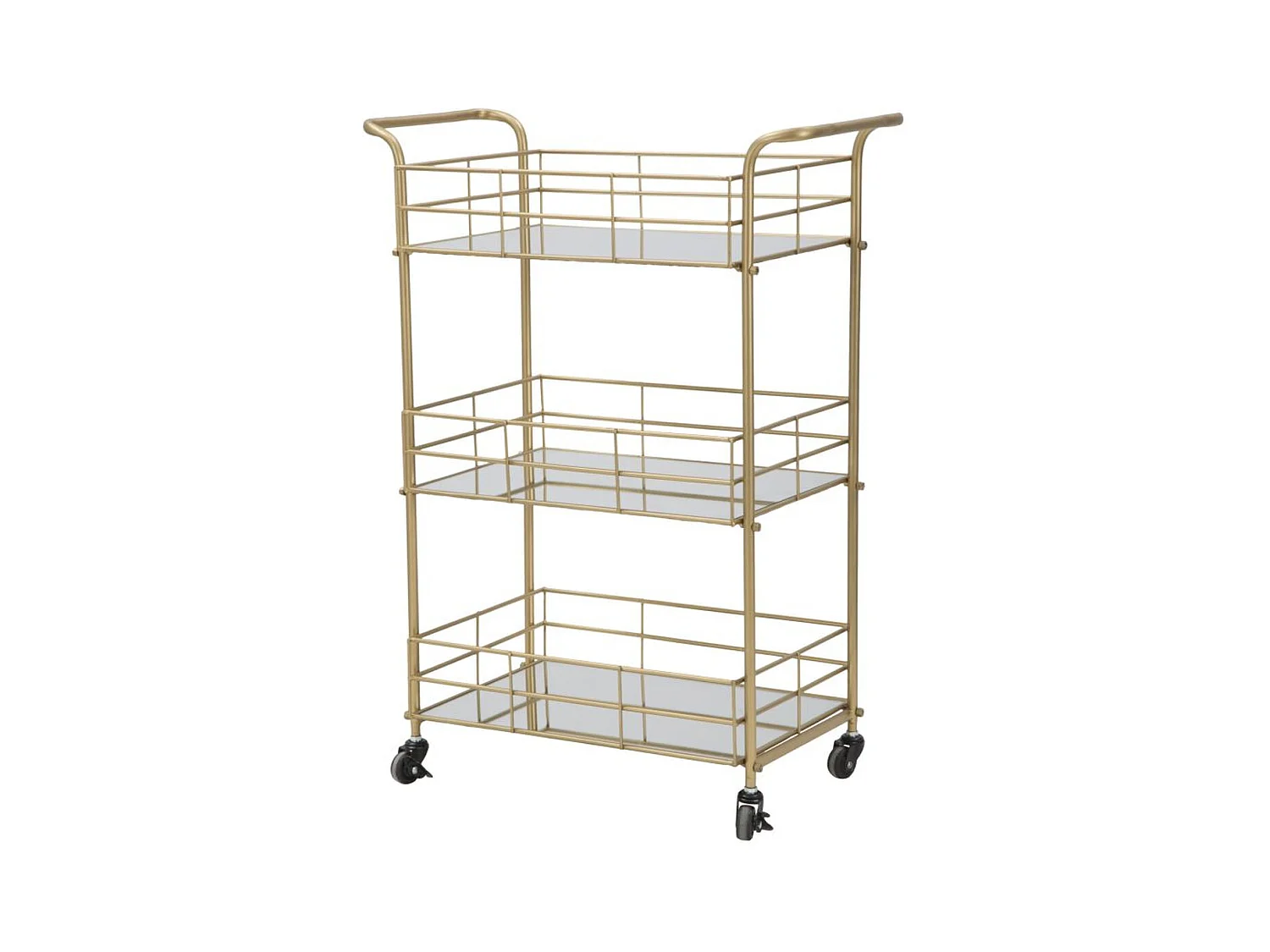 Carrinho MF4, Ouro, 60x30,5x80 cm, Epikasa