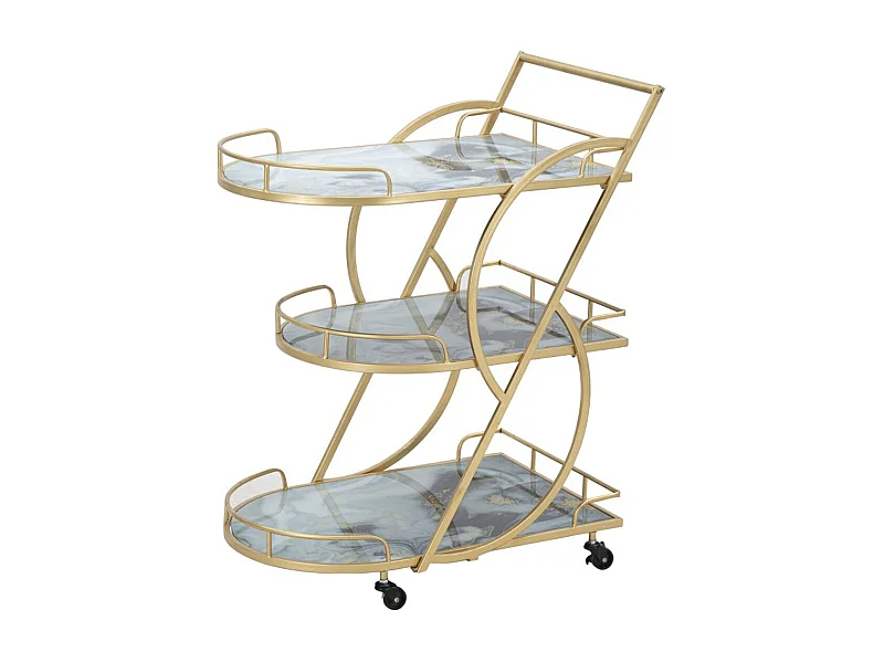 Carrinho MF2, Ouro, 71x45,5x84,5 cm, Epikasa