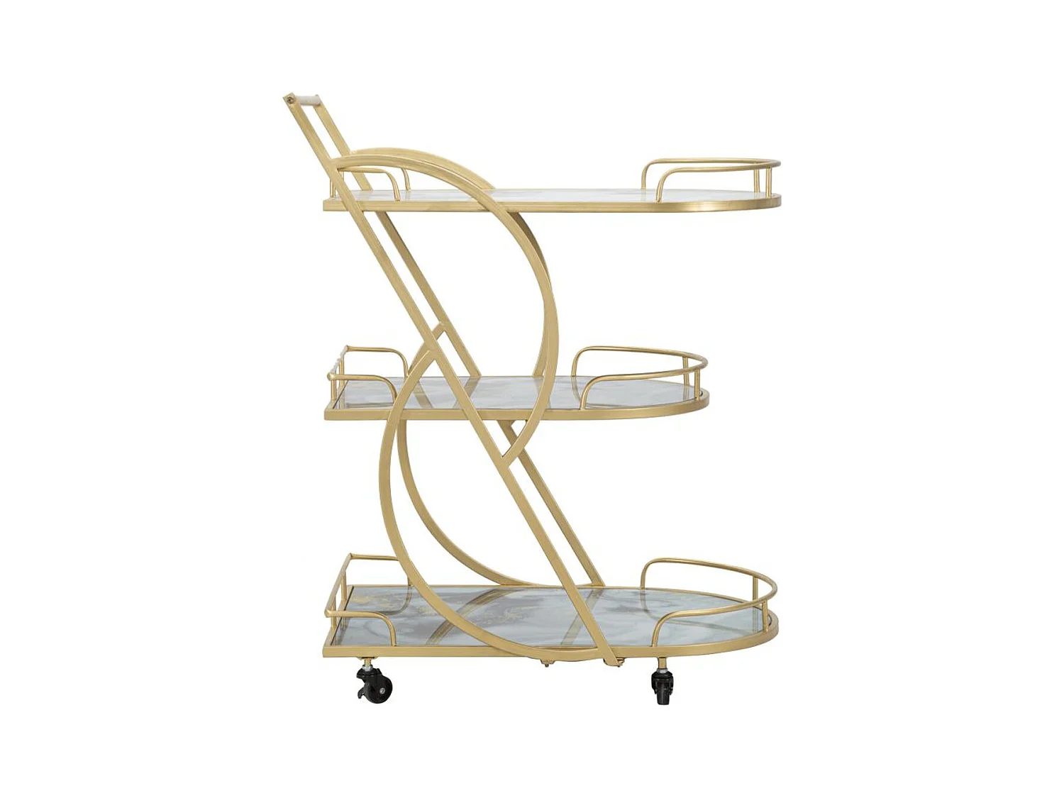 Trolley MF2, Goud, 71x45,5x84,5 cm, Epikasa