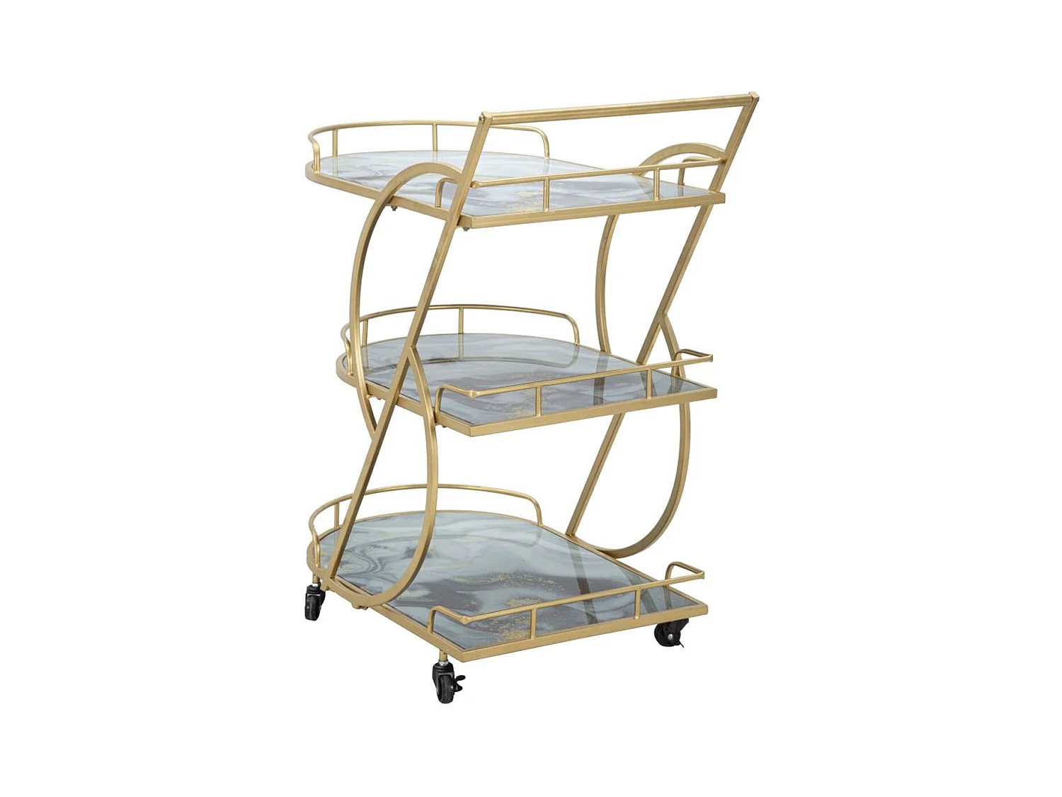Trolley MF2, Goud, 71x45,5x84,5 cm, Epikasa