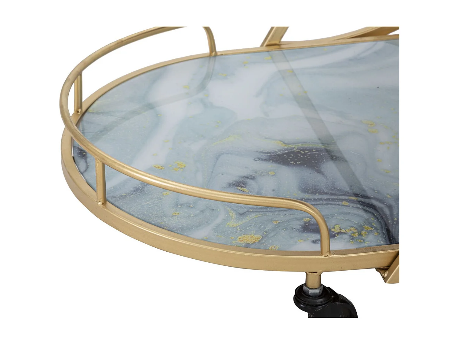 Chariot de Cuisine MF2, Or, 71x45,5x84,5 cm, Seven Design