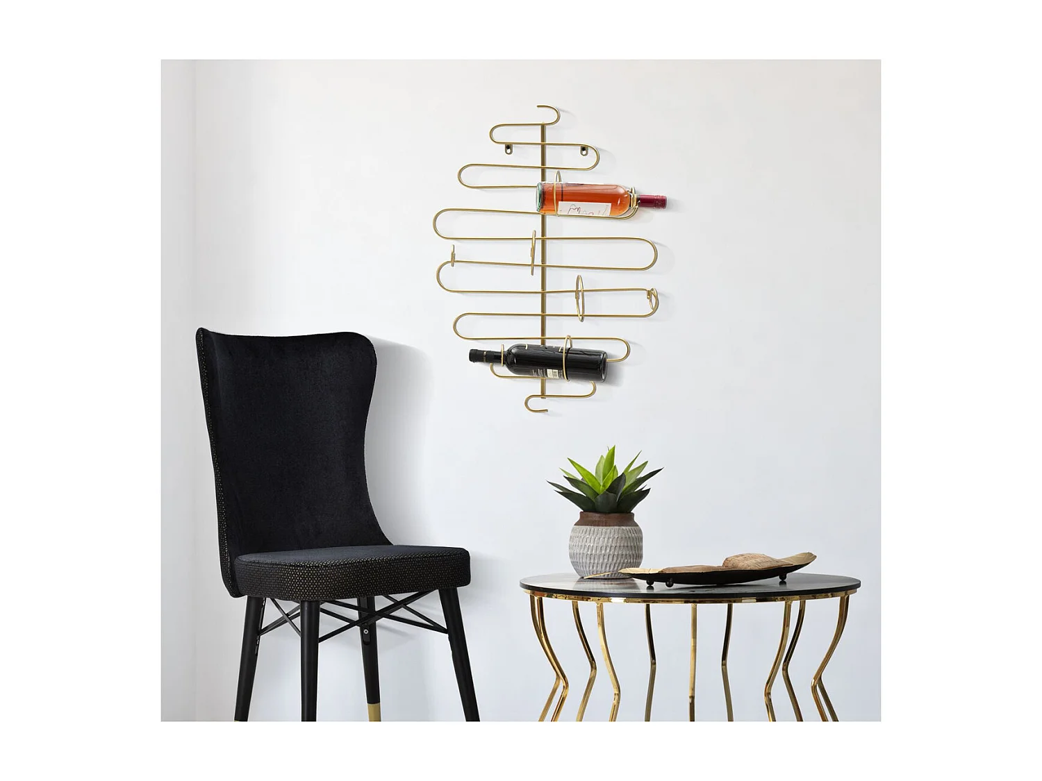 Uchwyt na Butelkę MF326, Złoto, 53x13x72 cm, Epikasa