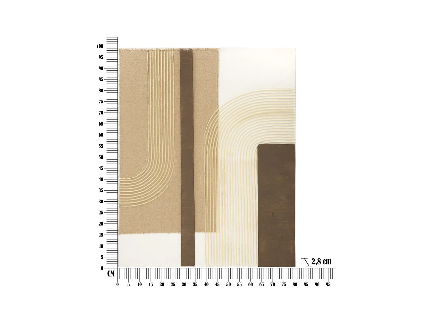 Afdrukken op Canvas Geometrisch 22, Veelkleurig, 80x2,8x100 cm, Epikasa