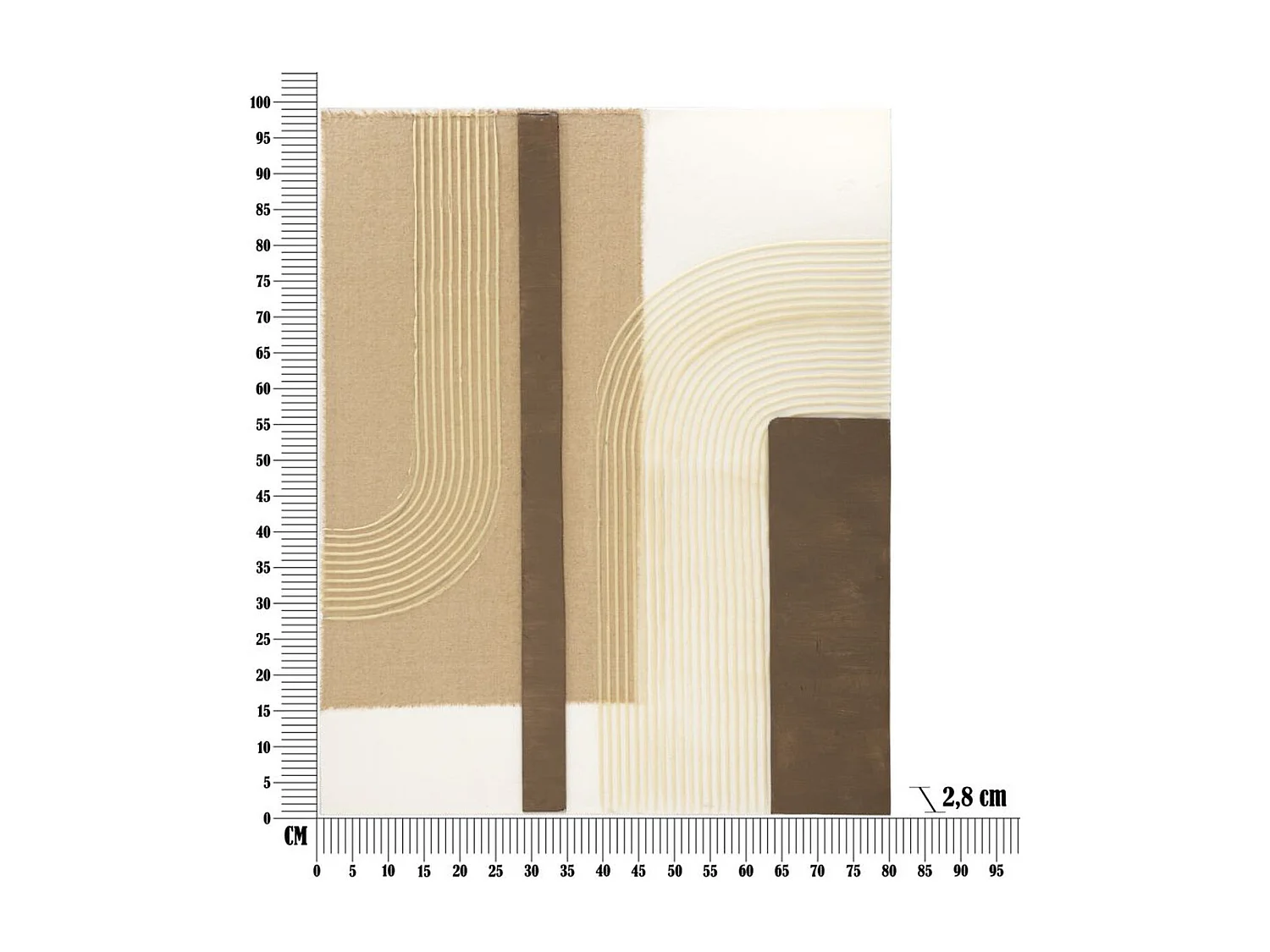 Wydruk na Płótnie Geometryczny 22, Wielokolorowy, 80x2,8x100 cm, Epikasa