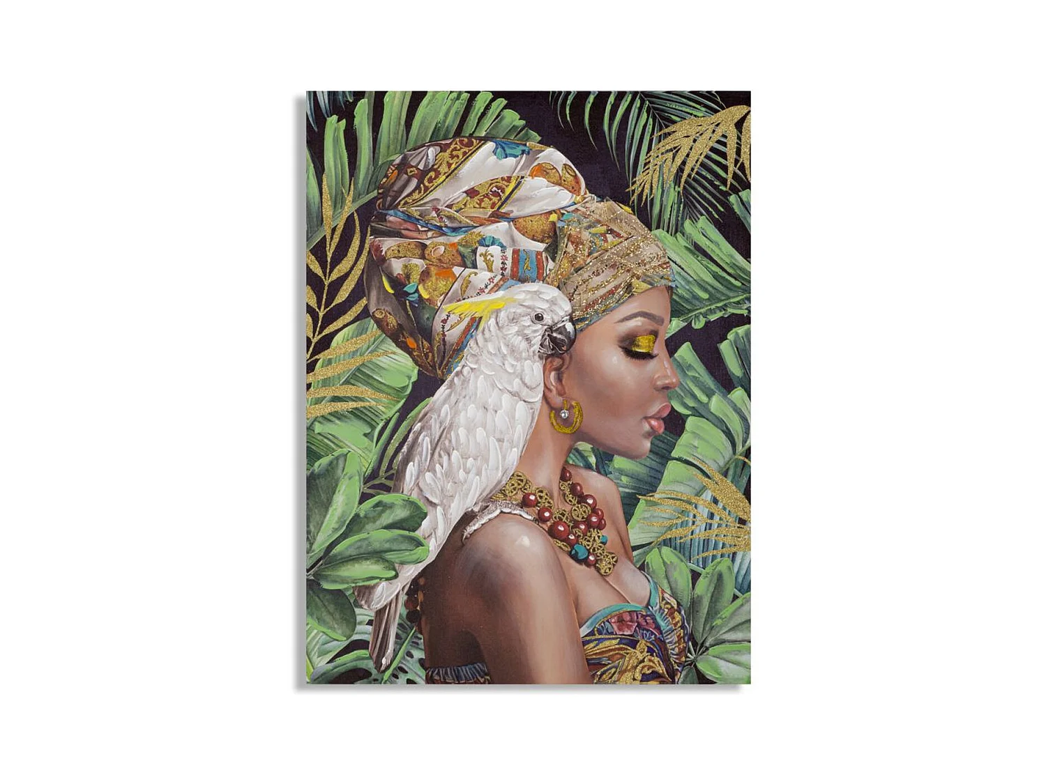 Stampa su Tela Tropicale 2, Multicolore, 120x3x90 cm, Epikasa