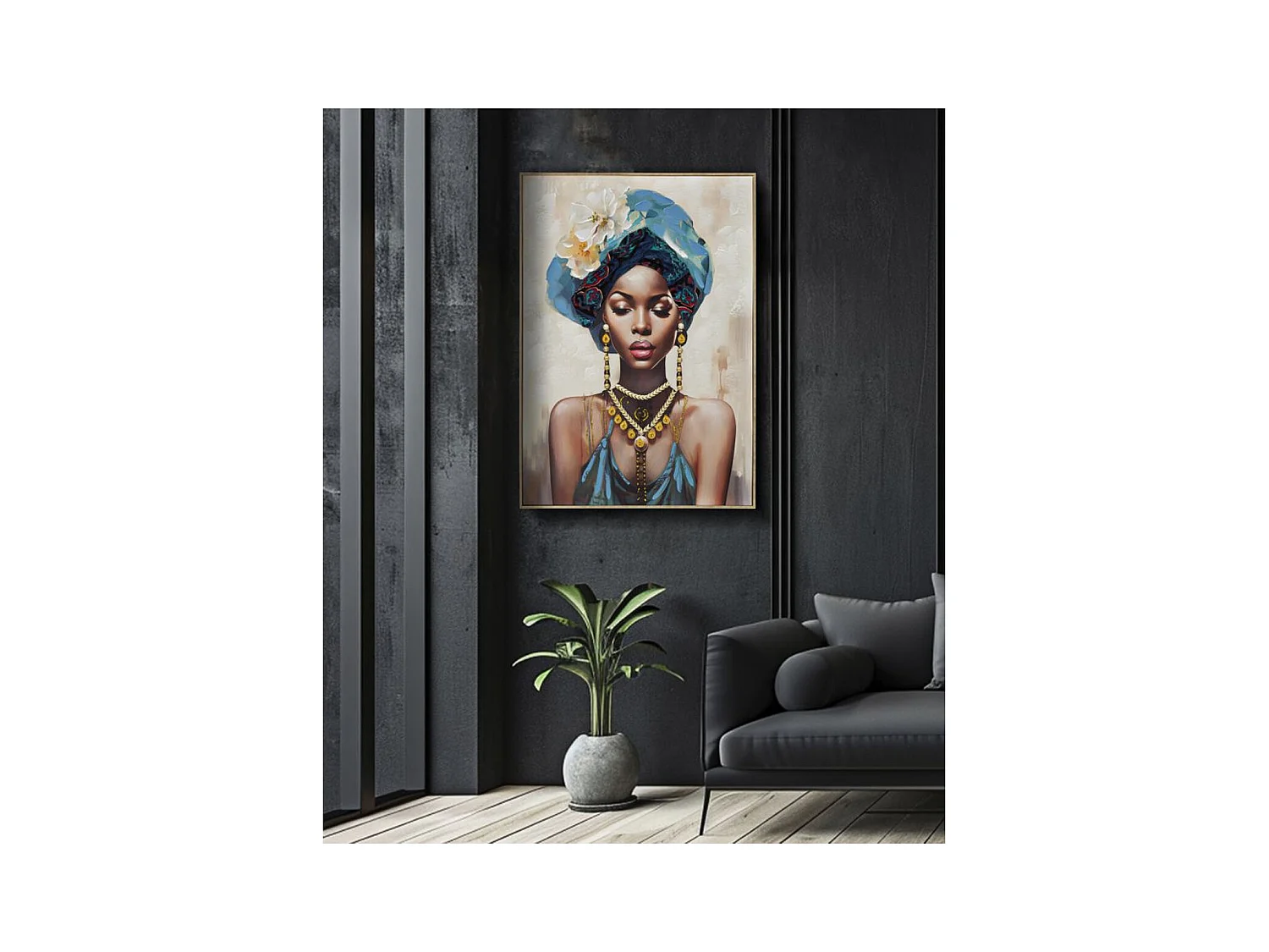 Stampa su Tela Africa 21, Multicolore, 72x4,5x102 cm, Epikasa