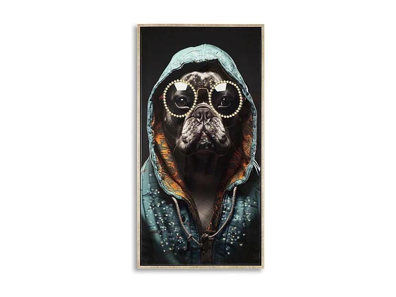 Stampa su Tela Cane 12, Multicolore, 42,5x2,8x82,5 cm, Epikasa