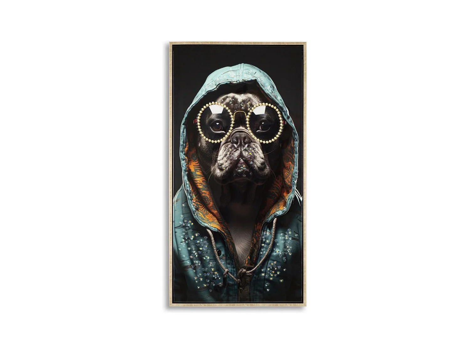 Impression sur Toile Chien 12, Multicouleur, 42,5x2,8x82,5 cm, Epikasa