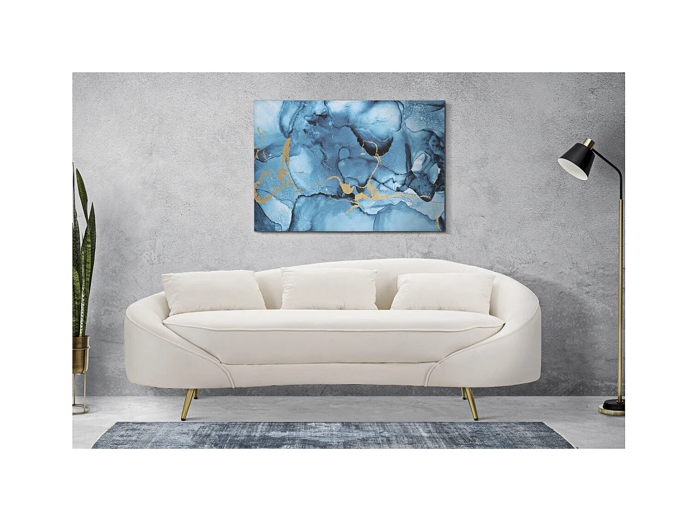 Stampa su Tela Marmo 1, Multicolore, 80x3x120 cm, Seven Design