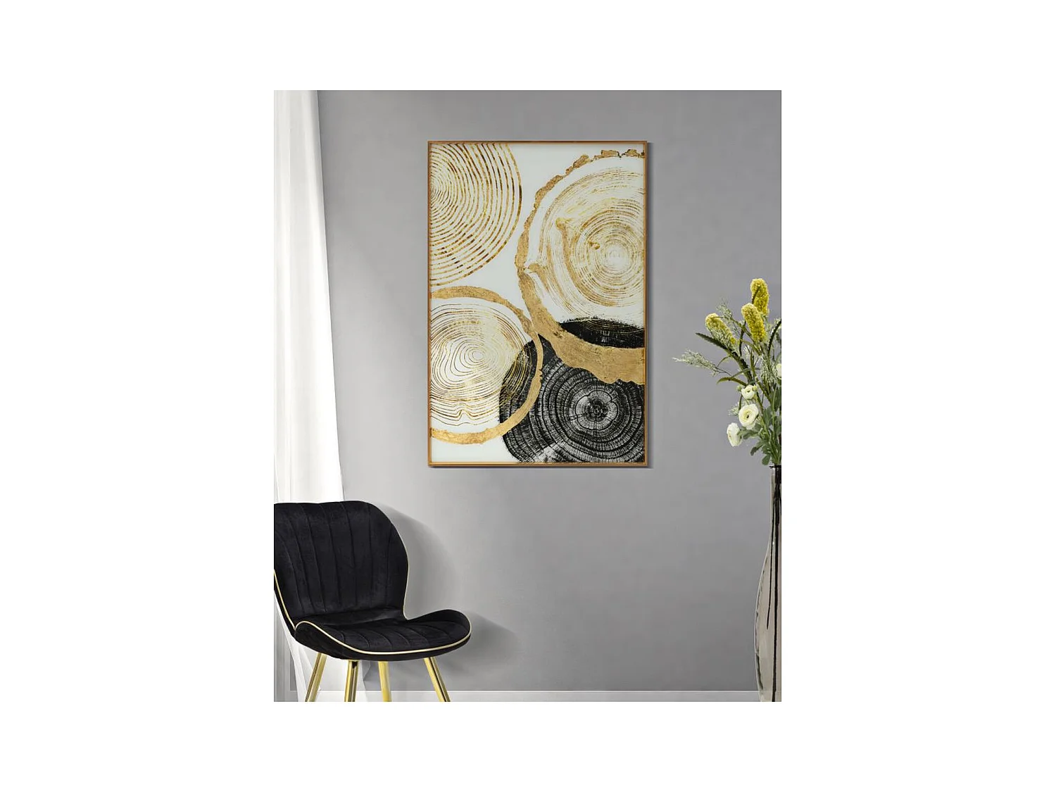 Stampa su Tela Geometrico 25, Multicolore, 60x3,5x90 cm, Epikasa