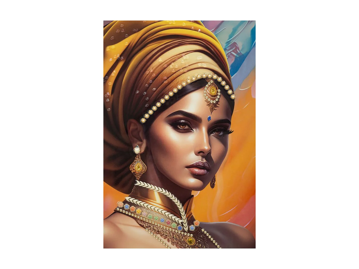 Impression sur Toile Afrique 23, Multicouleur, 72x4,5x102 cm, Seven Design