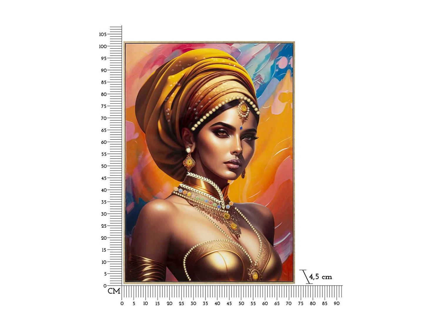 Impression sur Toile Afrique 23, Multicouleur, 72x4,5x102 cm, Seven Design