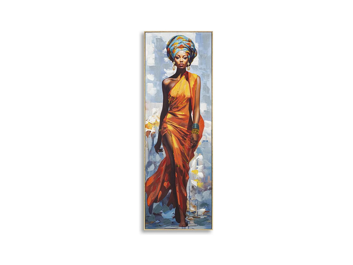 Impression sur Toile Afrique 19, Multicouleur, 52x4,5x152 cm, Epikasa