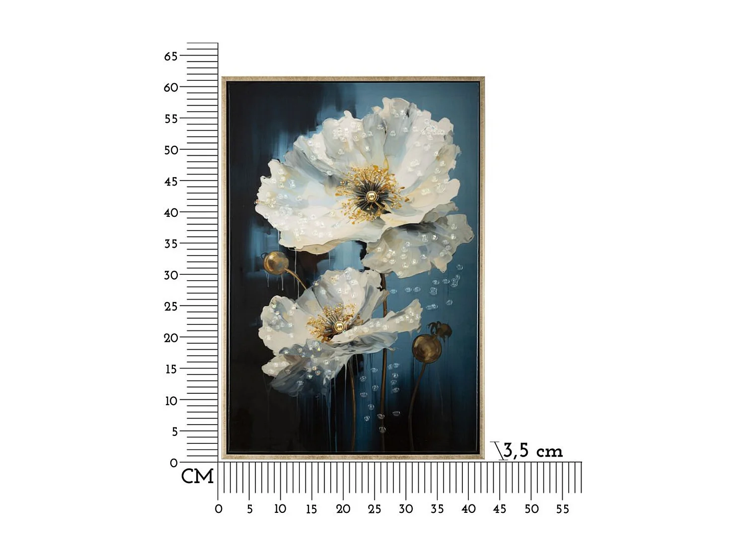 Afdrukken op Canvas Bloemen 73, Veelkleurig, 42x3,5x62 cm, Epikasa