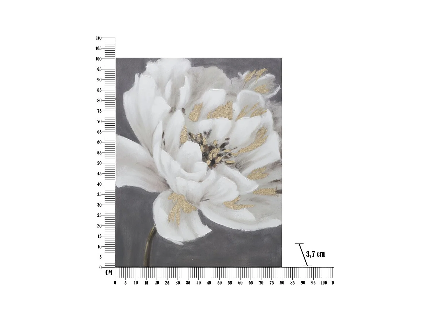 Afdrukken op Canvas Bloemen 68, Veelkleurig, 80x3,7x100 cm, Epikasa