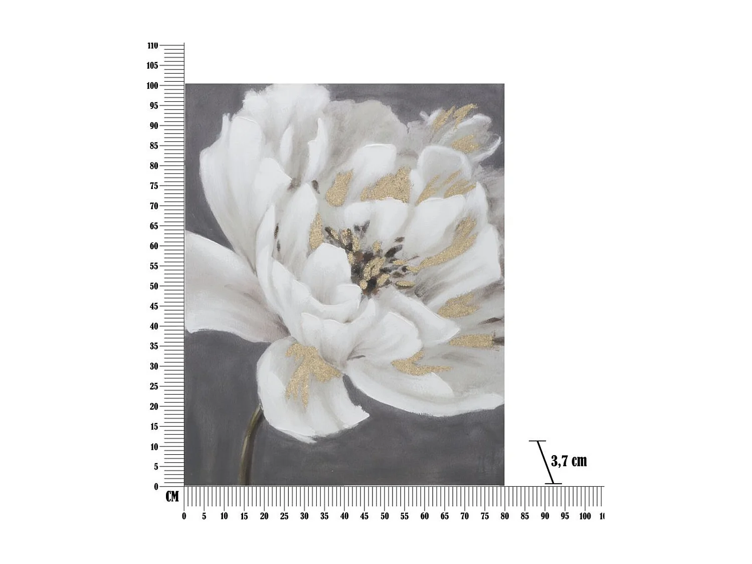 Wydruk na Płótnie Kwiaty 68, Wielokolorowy, 80x3,7x100 cm, Seven Design