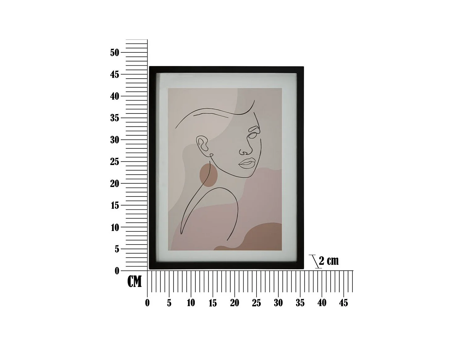 Wydruk na Płótnie z Ramą Twarz 20, Wielokolorowy, 35x2x47 cm, Epikasa