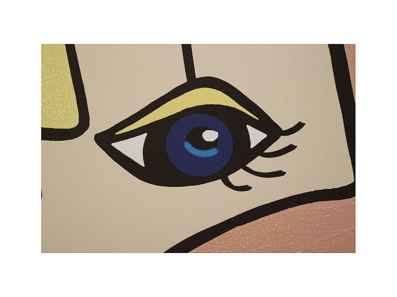 Wydruk na Płótnie Twarz 14, Wielokolorowy, 60x3x90 cm, Epikasa