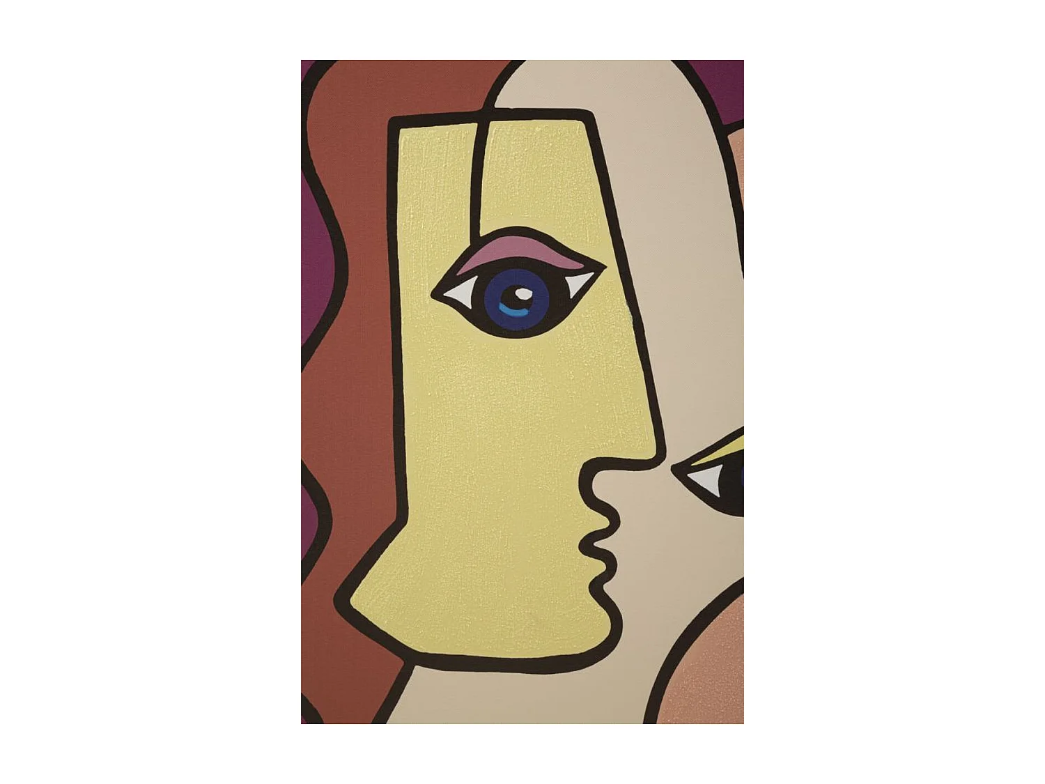 Impression sur Toile Visage 14, Multicouleur, 60x3x90 cm, Seven Design