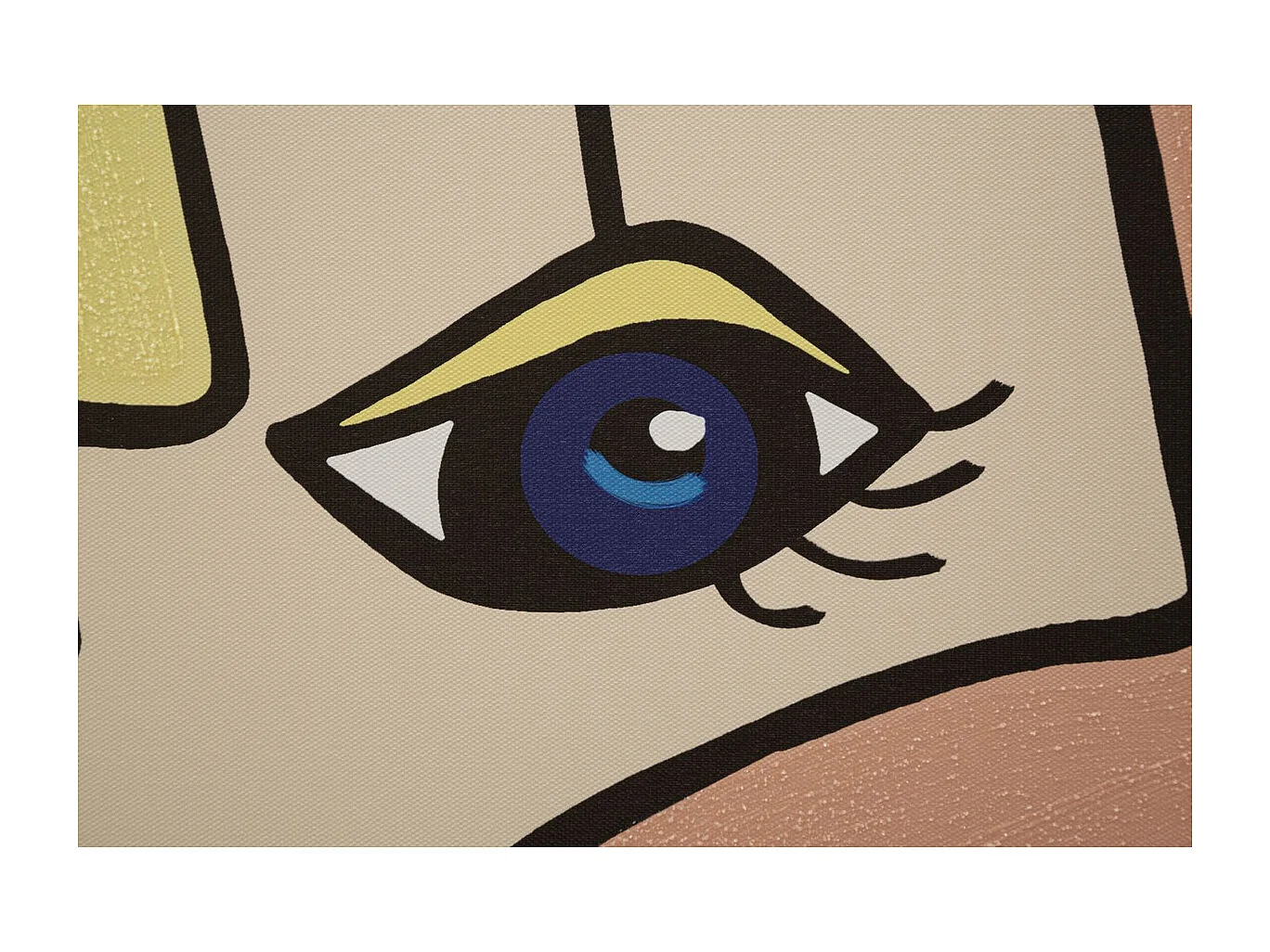 Impression sur Toile Visage 14, Multicouleur, 60x3x90 cm, Seven Design