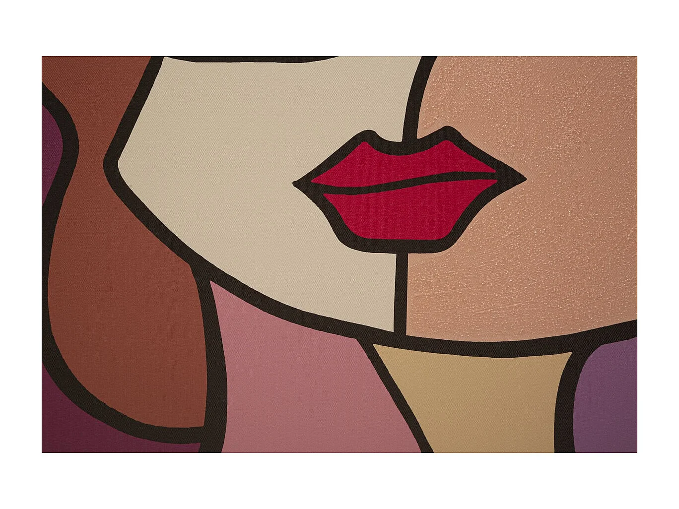 Impression sur Toile Visage 14, Multicouleur, 60x3x90 cm, Seven Design