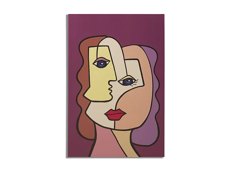 Wydruk na Płótnie Twarz 14, Wielokolorowy, 60x3x90 cm, Seven Design