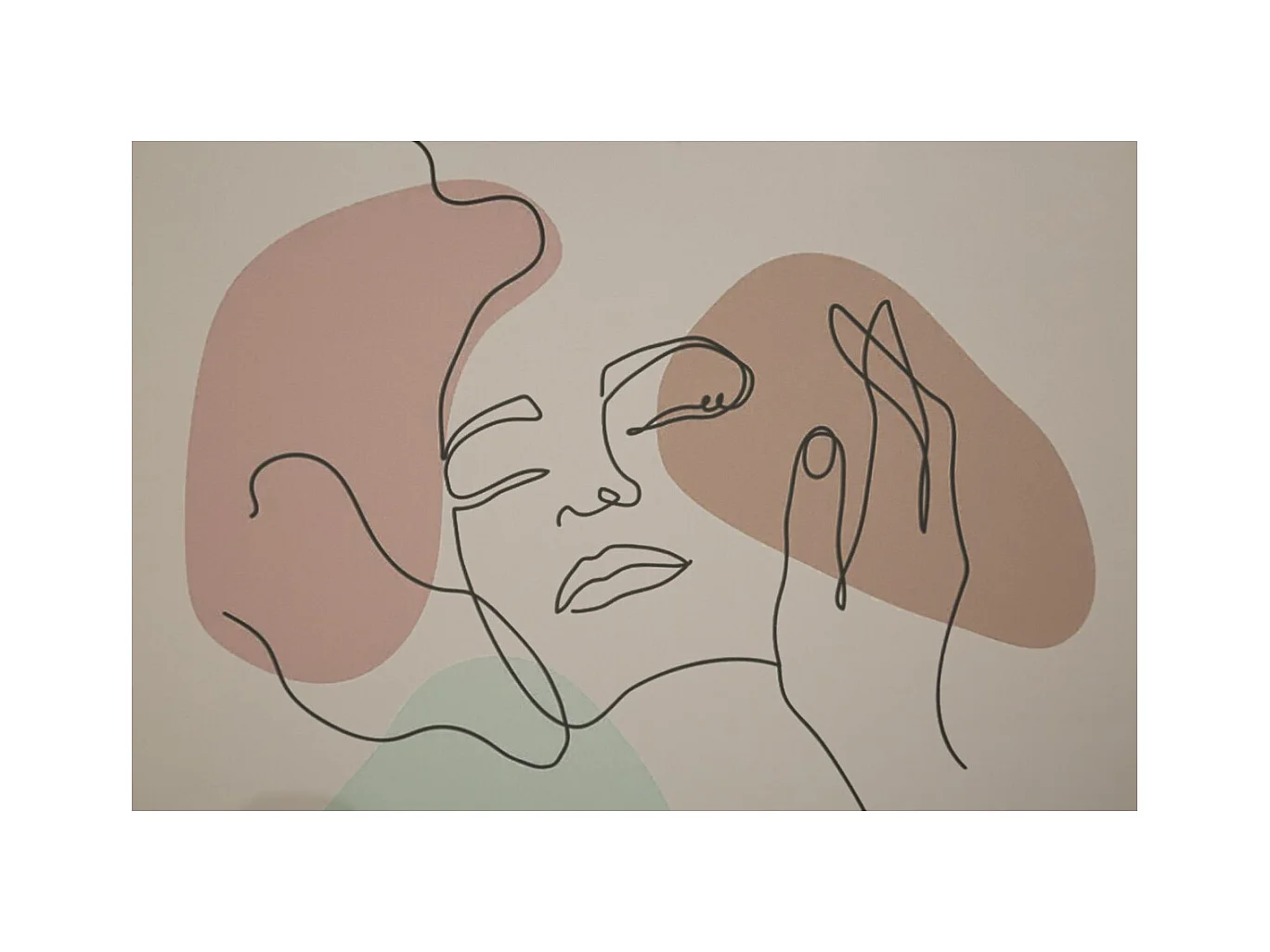 Impression sur Toile avec Cadre Visage 19, Multicouleur, 35x2x47 cm, Epikasa