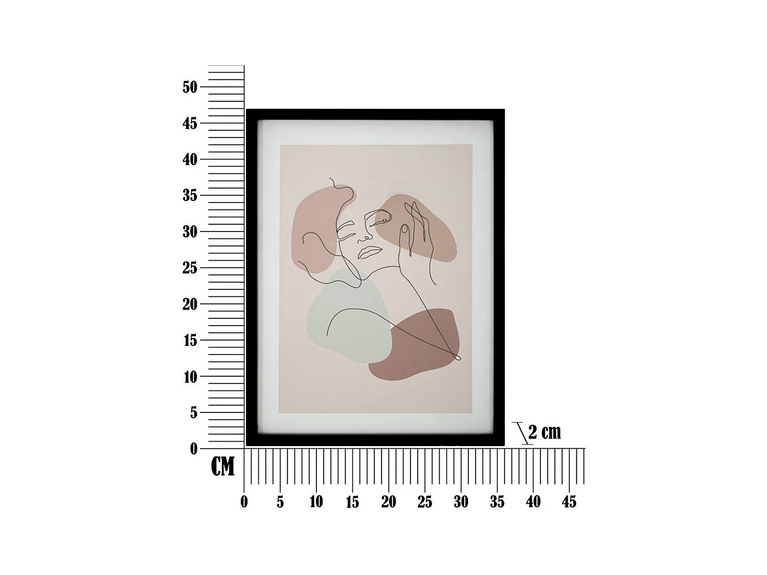 Impression sur Toile avec Cadre Visage 19, Multicouleur, 35x2x47 cm, Epikasa