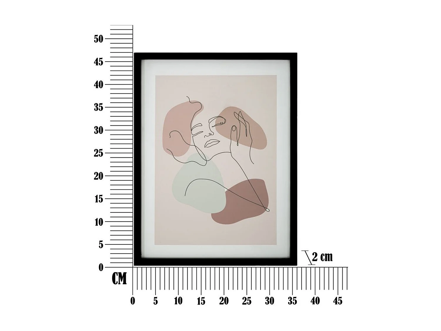 Wydruk na Płótnie z Ramą Twarz 19, Wielokolorowy, 35x2x47 cm, Seven Design