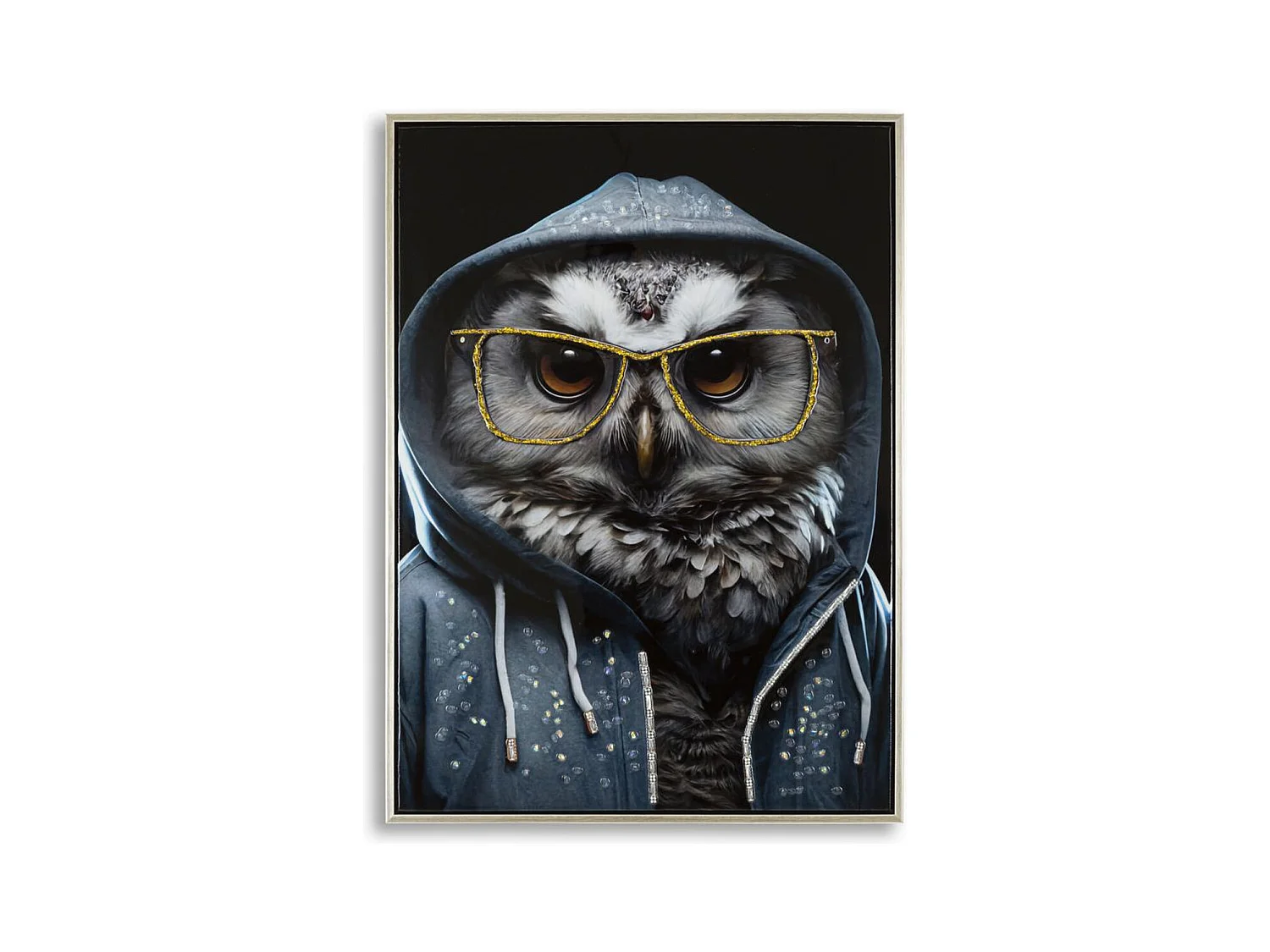 Afdrukken op Canvas Uil, Veelkleurig, 53x3x73 cm, Epikasa