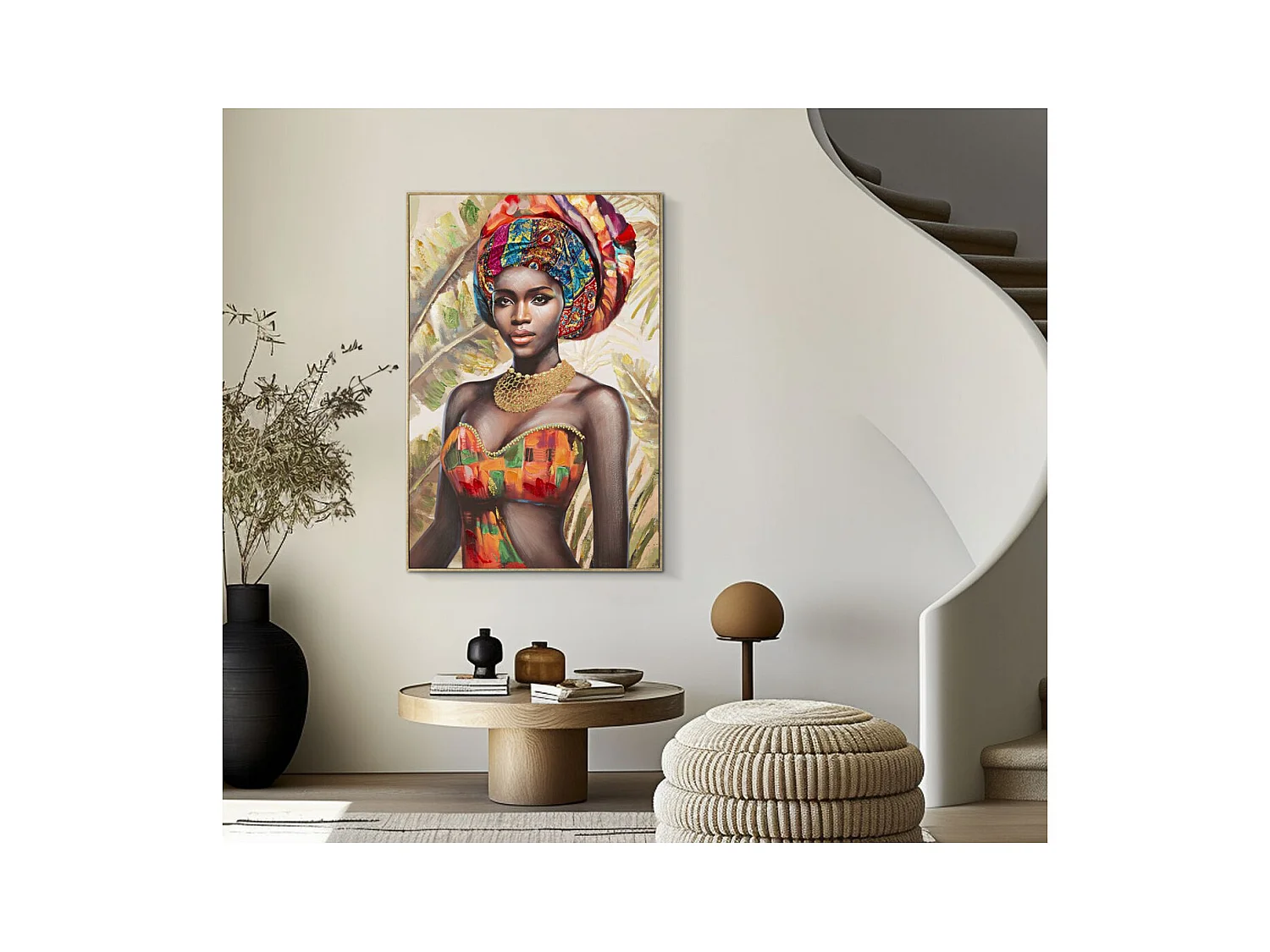 Stampa su Tela Africa 18, Multicolore, 82x4,5x122 cm, Epikasa