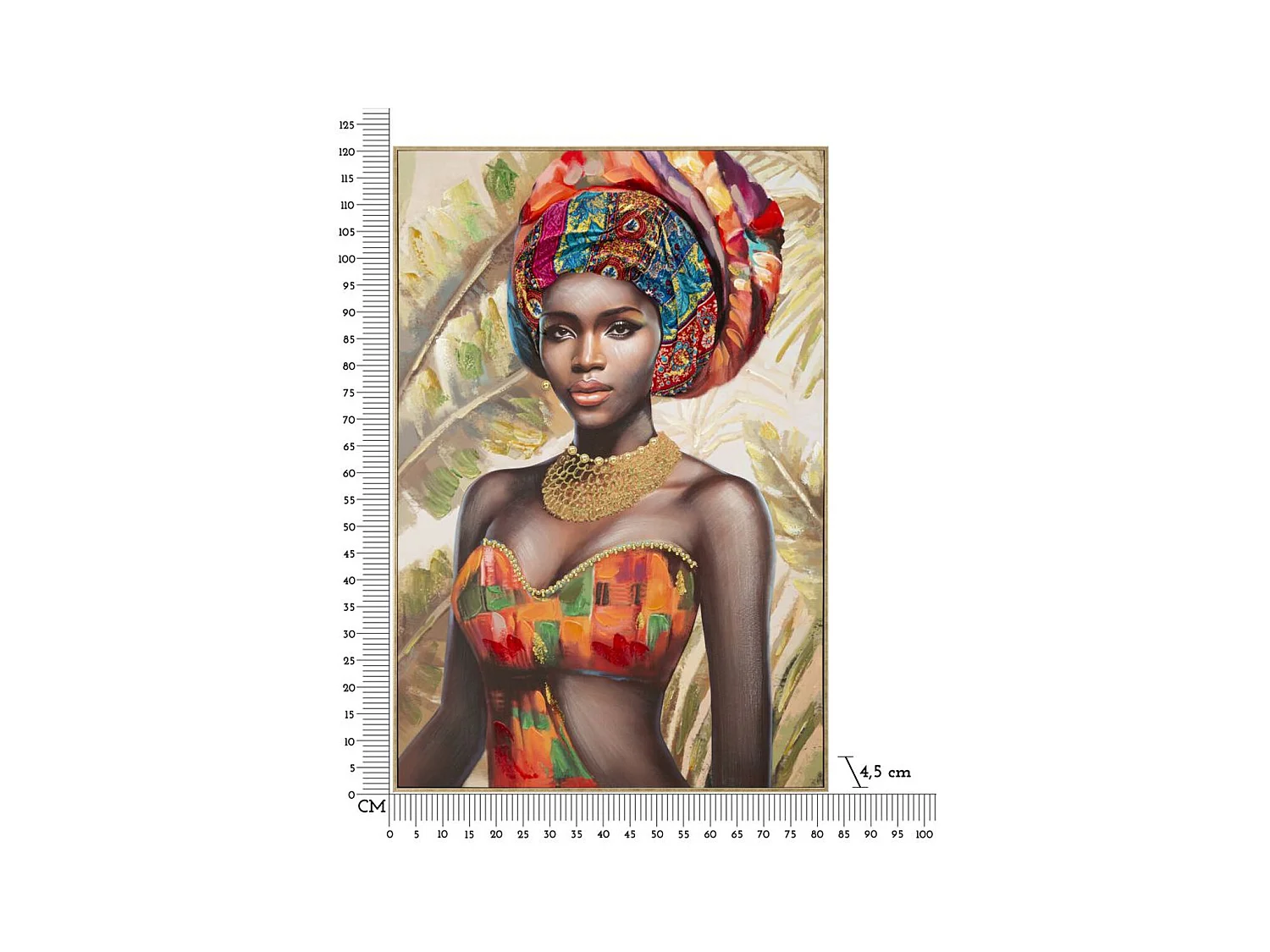 Stampa su Tela Africa 18, Multicolore, 82x4,5x122 cm, Epikasa