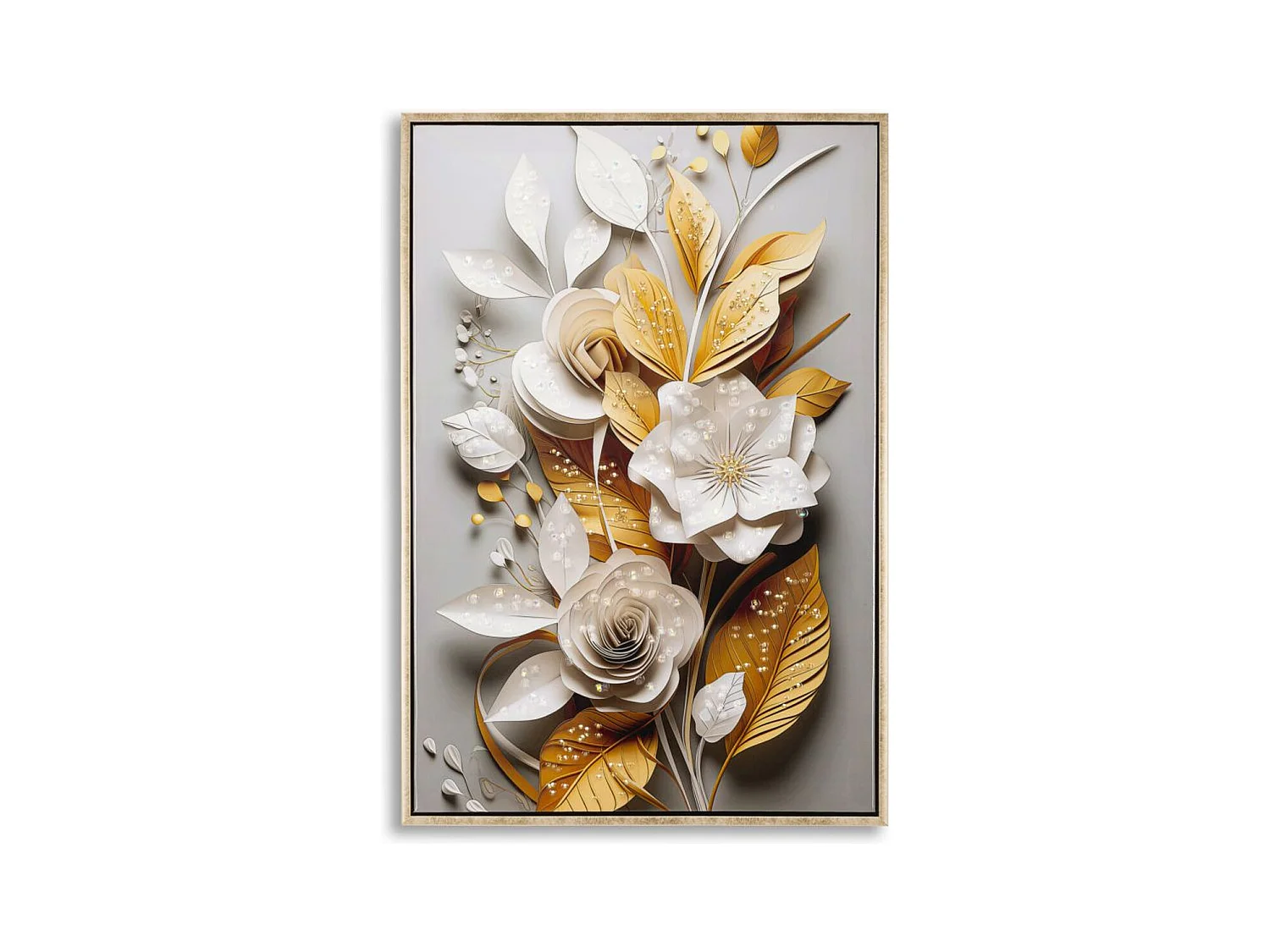 Afdrukken op Canvas Bloemen 72, Veelkleurig, 42x3,5x62 cm, Epikasa