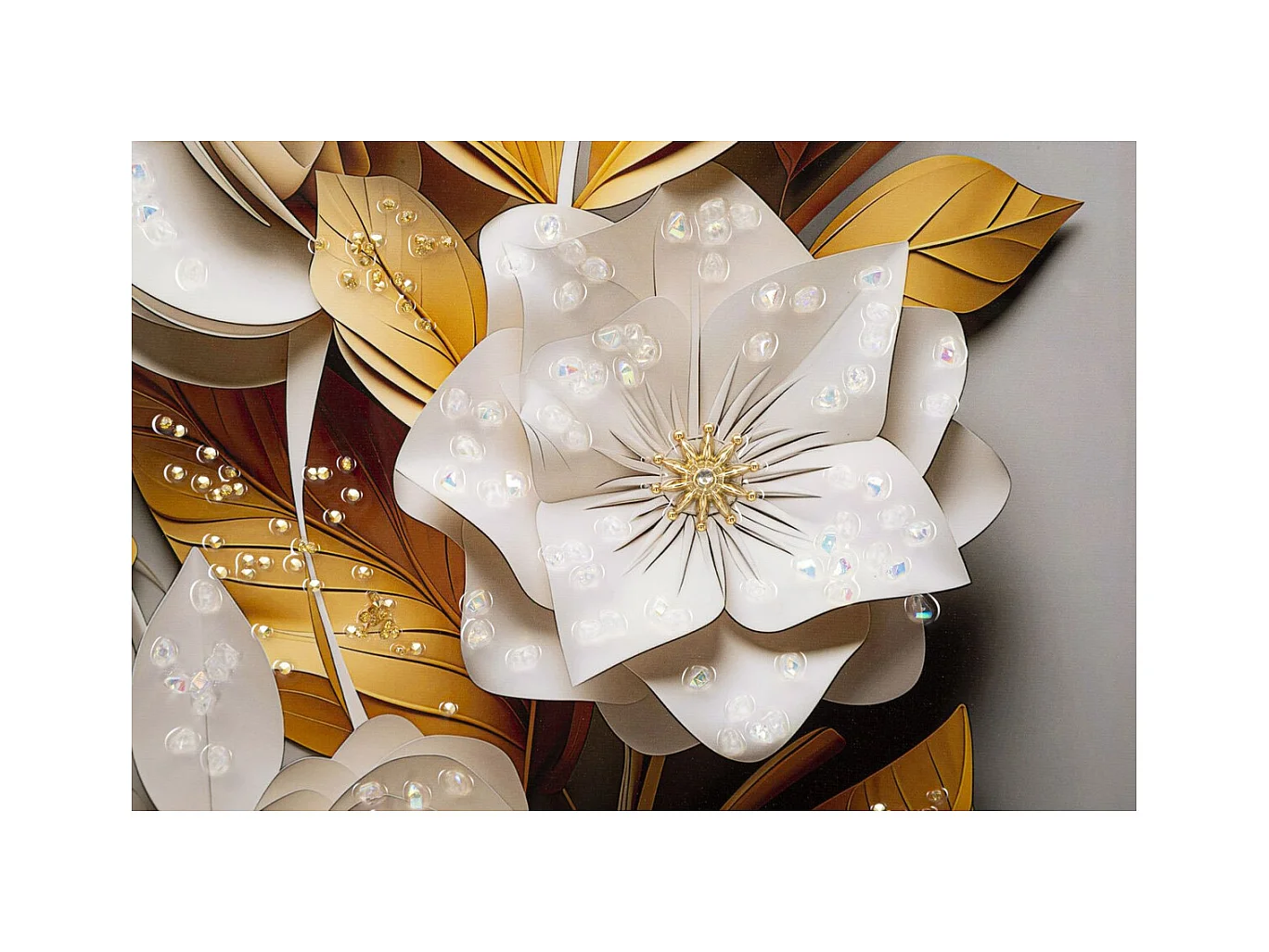 Afdrukken op Canvas Bloemen 72, Veelkleurig, 42x3,5x62 cm, Epikasa