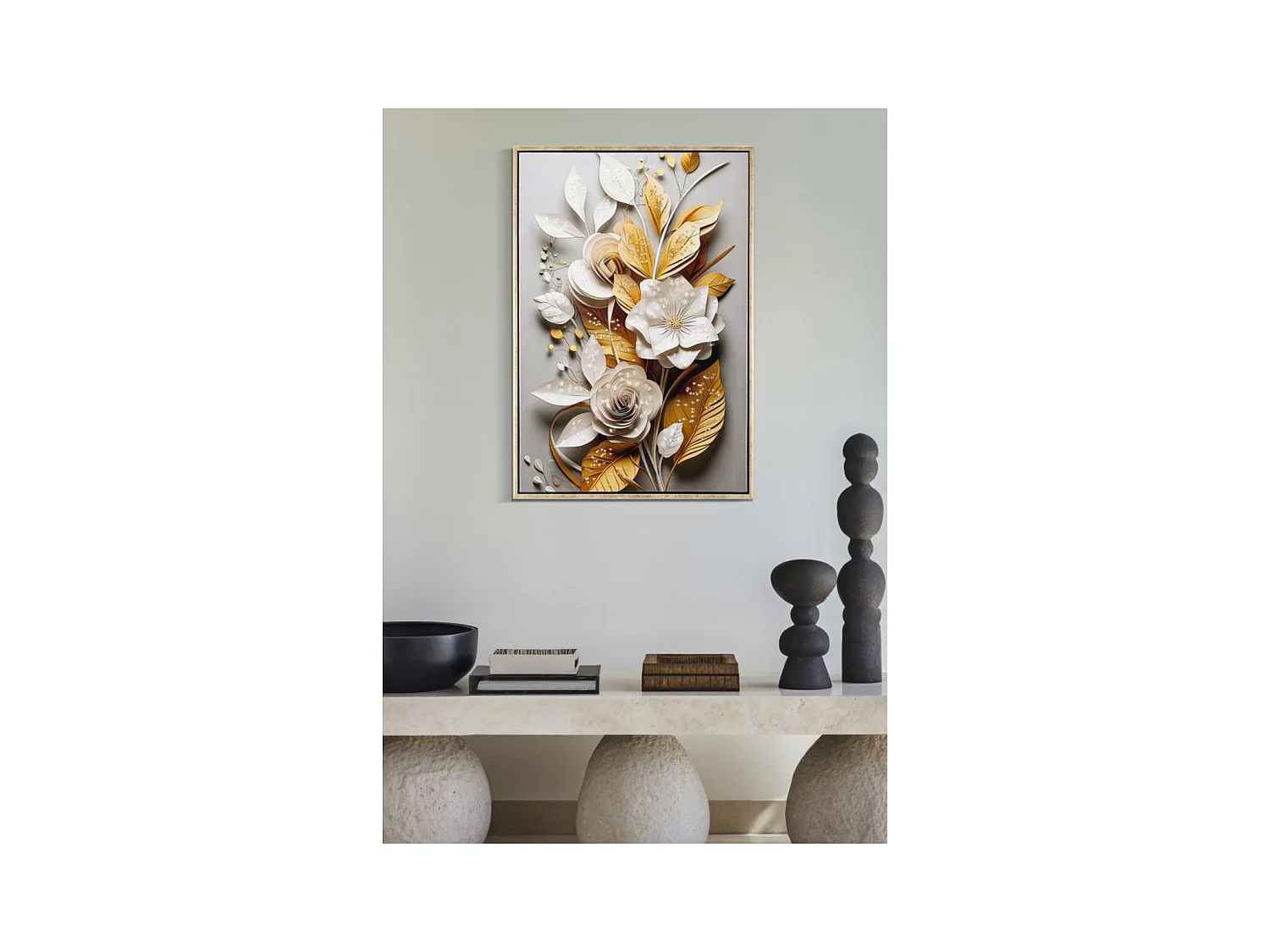 Afdrukken op Canvas Bloemen 72, Veelkleurig, 42x3,5x62 cm, Epikasa