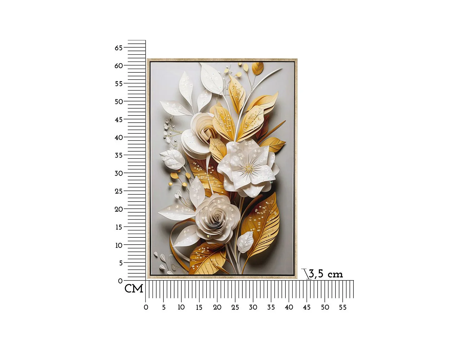 Afdrukken op Canvas Bloemen 72, Veelkleurig, 42x3,5x62 cm, Epikasa