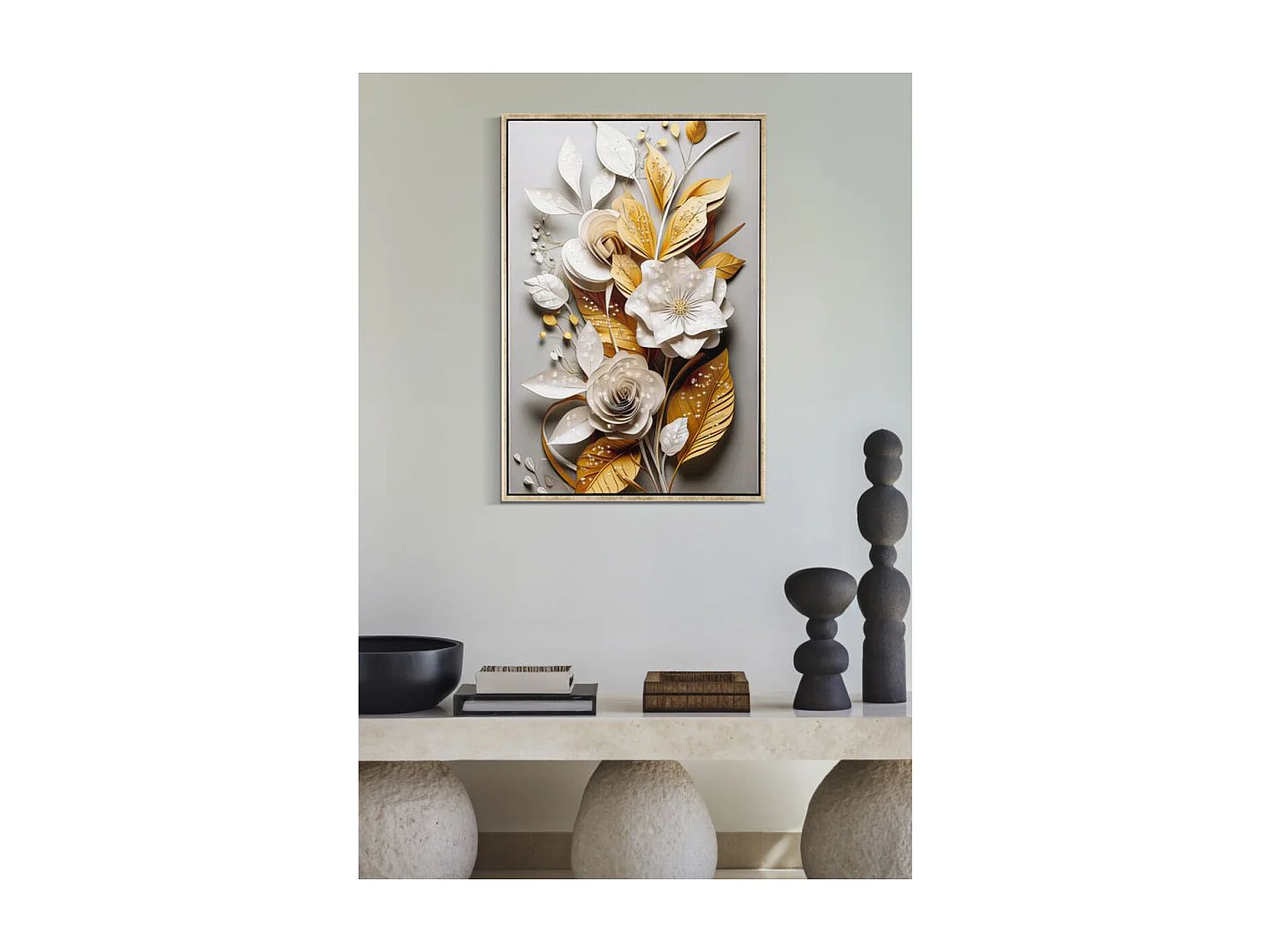 Wydruk na Płótnie Kwiaty 72, Wielokolorowy, 42x3,5x62 cm, Seven Design