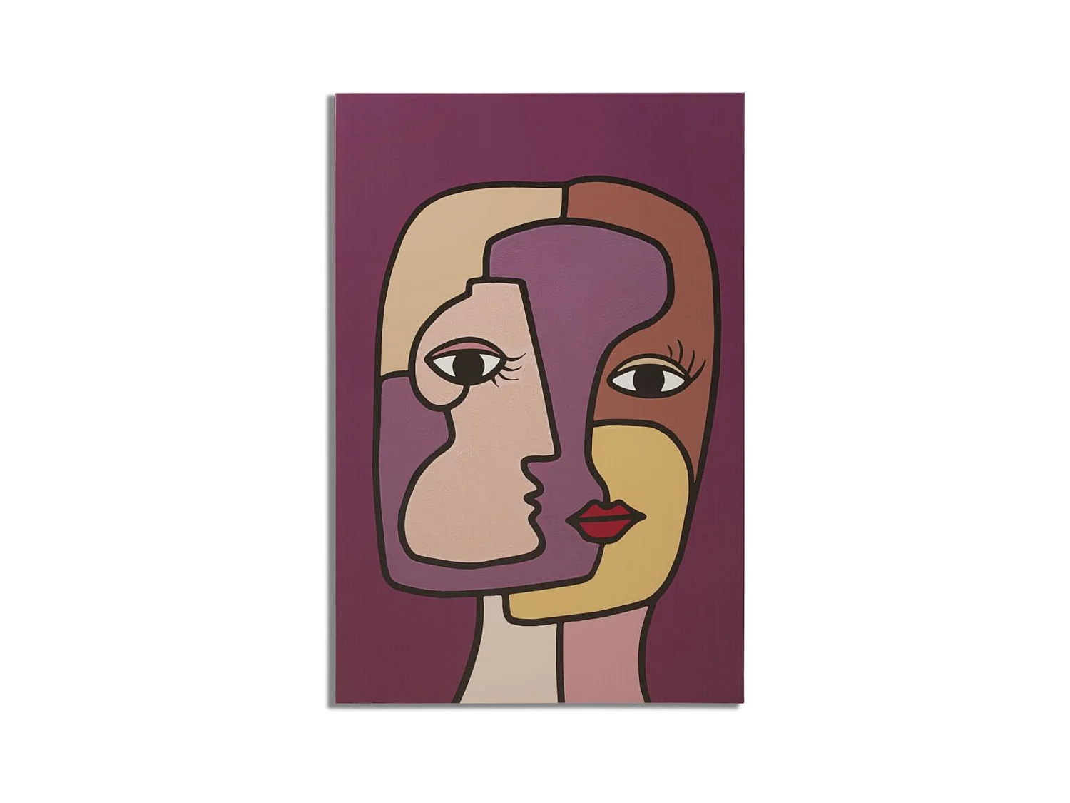 Wydruk na Płótnie Twarz 13, Wielokolorowy, 60x3x90 cm, Epikasa